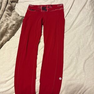Lululemon Red Yoga Pants